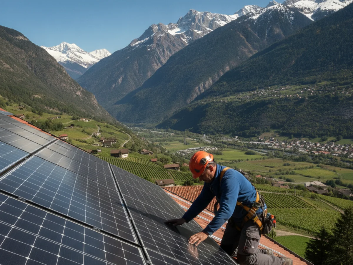 Panneaux solaires à Martigny, Suisse romande