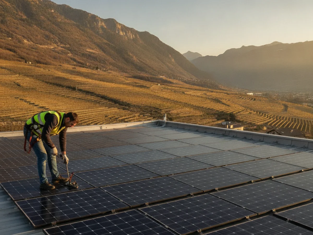 Panneaux solaires à Sierre, Suisse romande