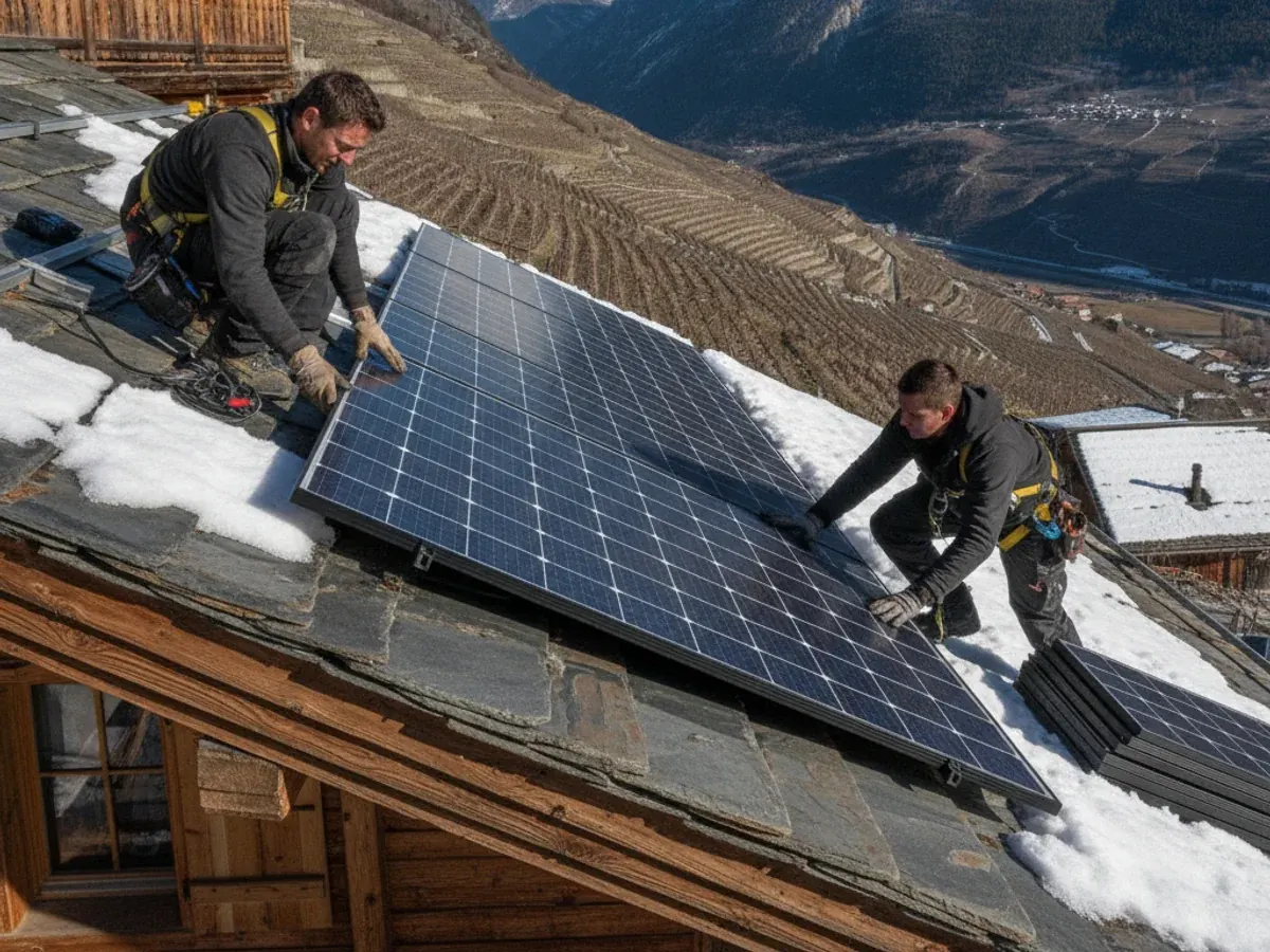 Panneaux solaires à Sion, Suisse romande